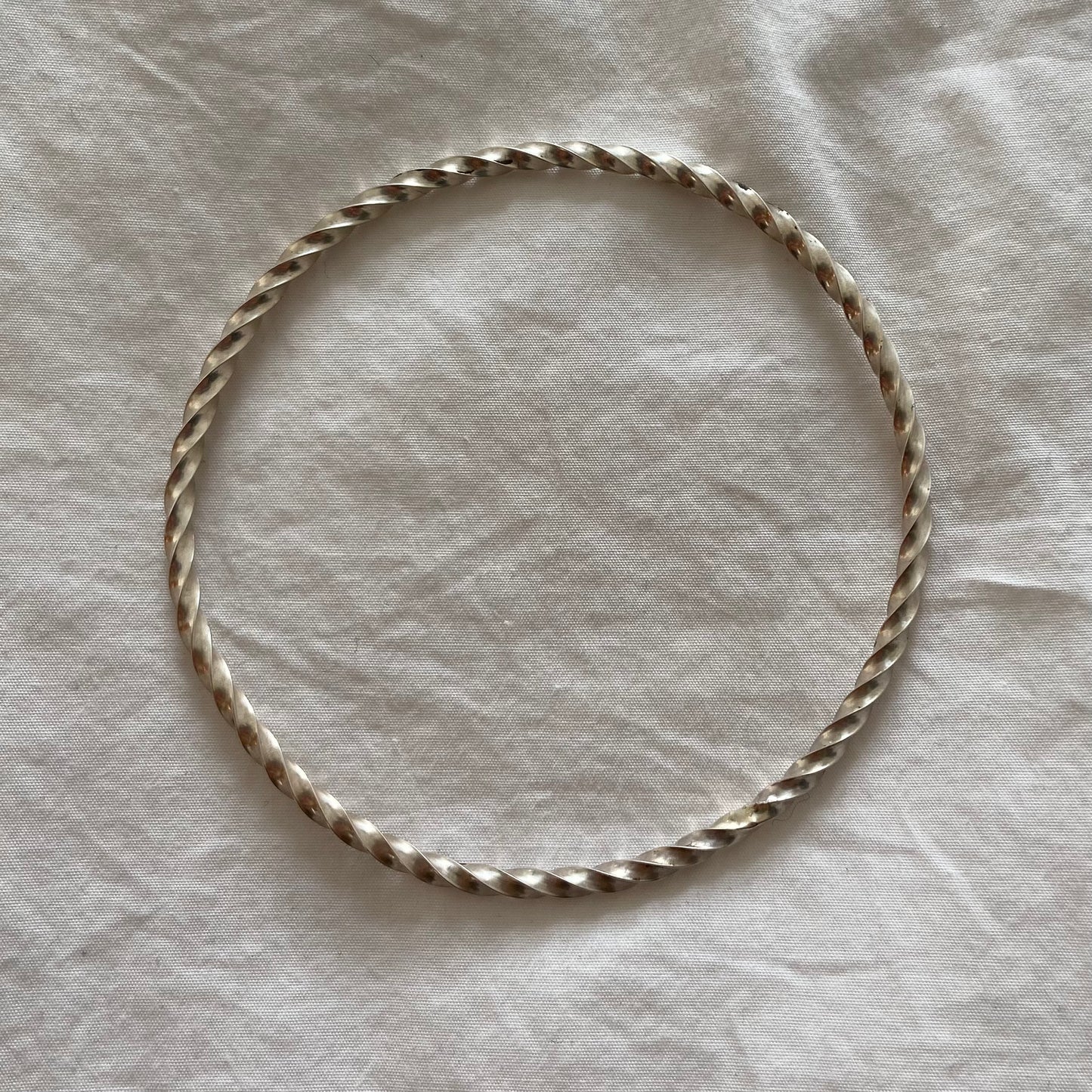 Square Wide Twisted Bangle