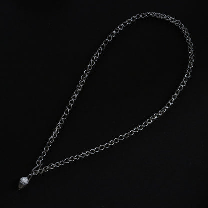 Acorn charm link necklace