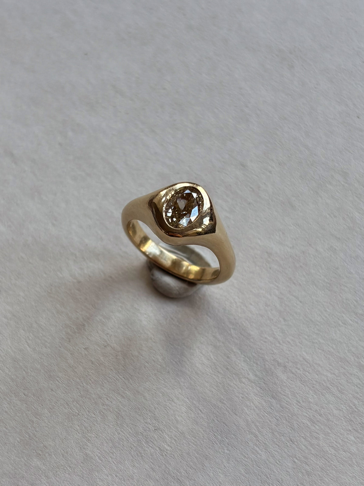 Bespoke yellow diamond and 14ct yellow gold ring