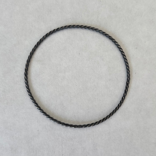 Square Twisted Bangle (blackened)
