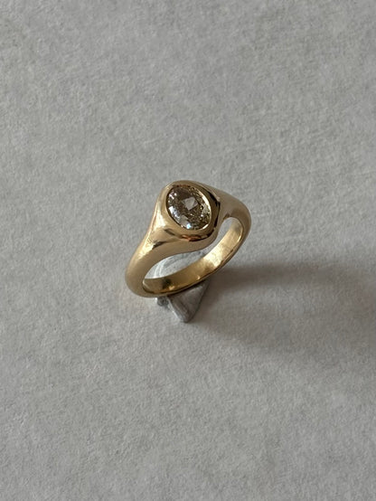 Bespoke yellow diamond and 14ct yellow gold ring