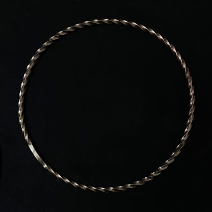Square Twisted Bangle yellow gold